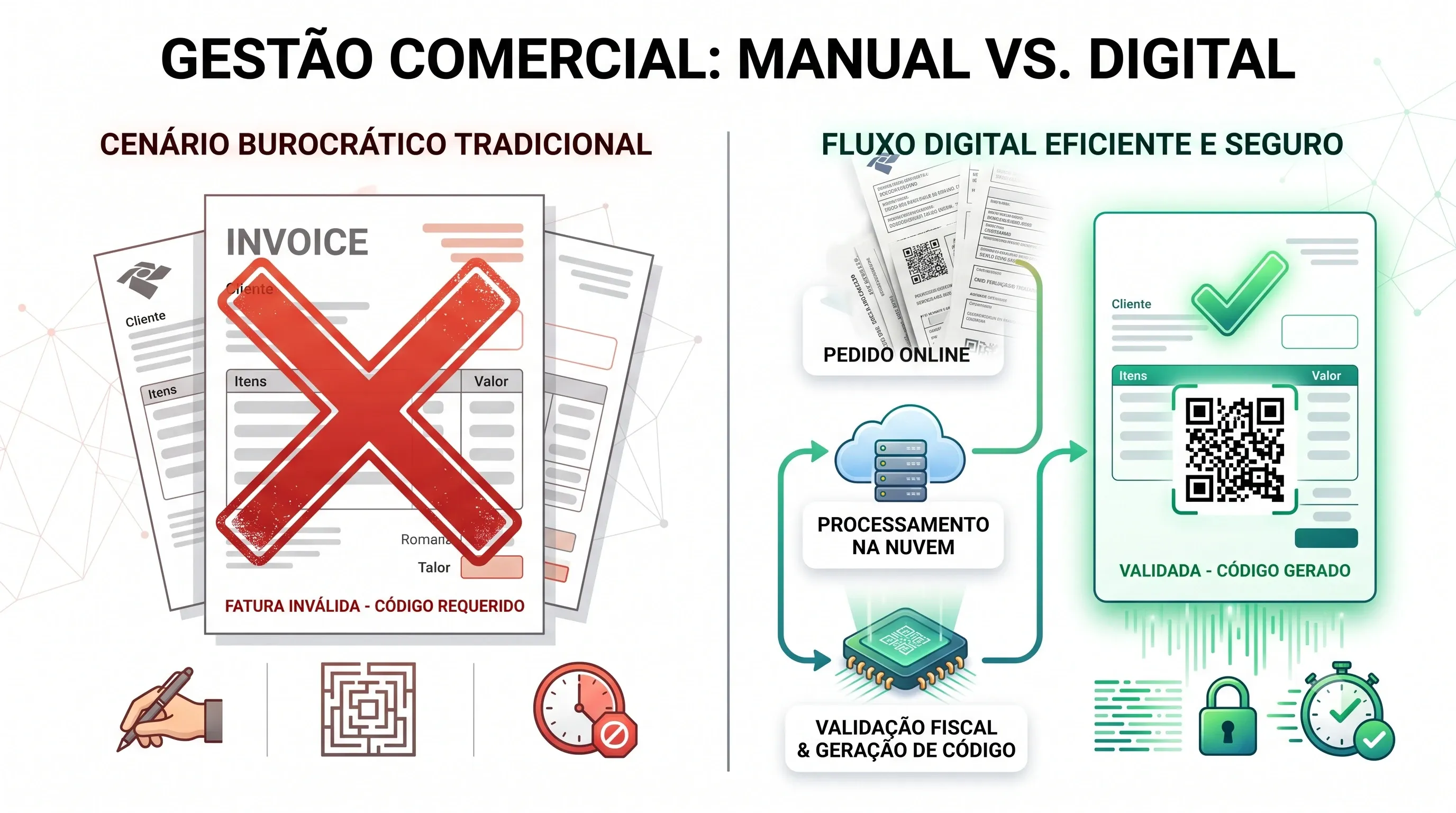 Faturação certificada para vender na Amazon a partir de Portugal: a fatura da Amazon não vale, é preciso software certificado pela AT com QR, ATCUD e SAF-T.