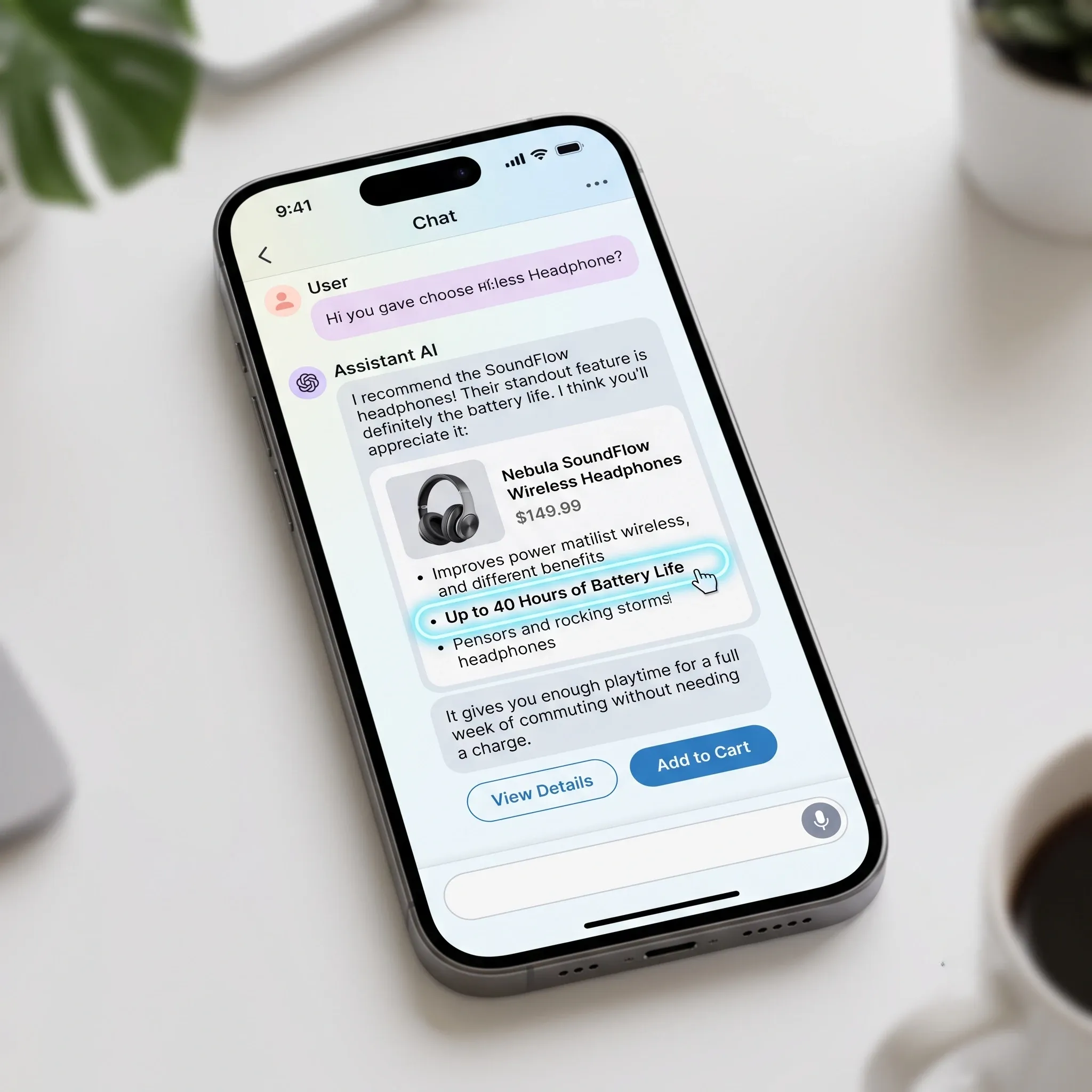 A Alexa for Shopping recomenda um produto extraindo a resposta dos bullets do listing.