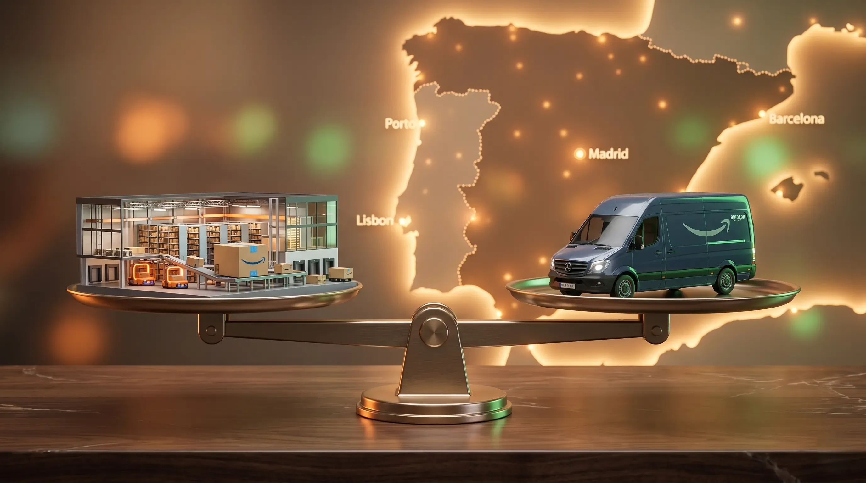 FBA ou FBM a partir de Portugal: o cumprimento da Amazon em Espanha de um lado, a logística própria do outro.